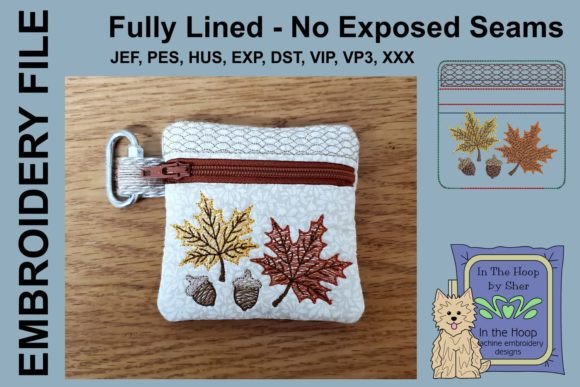 Autumn Leaves Mini Zipper Bag