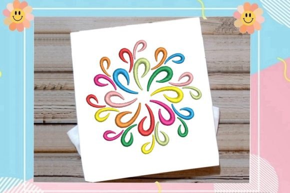 Beautiful Rainbow Flower Embroidery Design Review