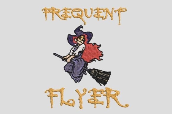 Beautiful Witch Frequent Flyer Broom