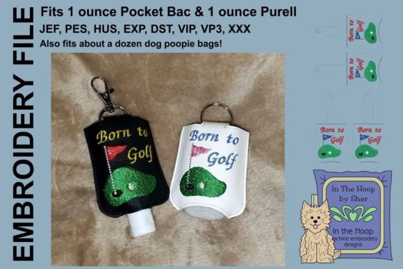 Born to Golf Hand Sanitizer Holder Embroidery Review