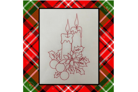 Candle Redwork: A Cozy, Festive Holiday Embroidery Staple