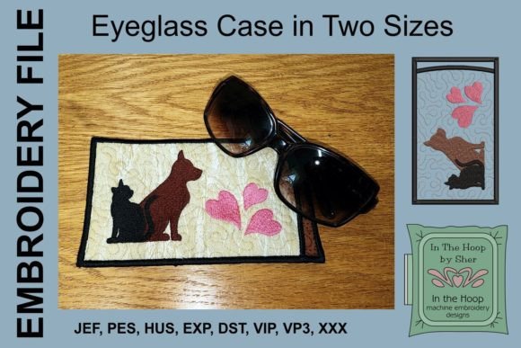 Cat and Dog Eyeglasses Case