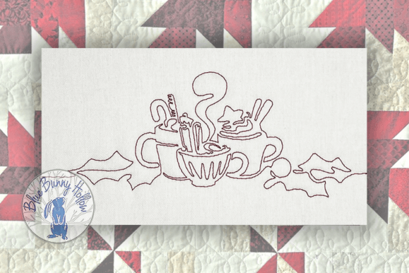 Christmas Moments Hot Chocolate Border Quilting