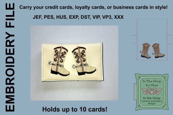 Cowboy Boot Credit Card Wallet Review: A Farm-Flavored Embroidery Design