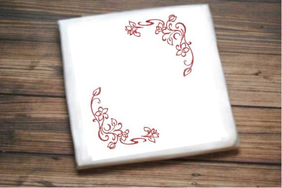 One-Line Floral and Leaf Corners for Seasonal Embroidery