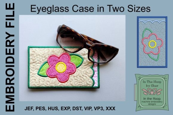 Simple Flower Eyeglasses Case
