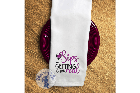Sips Getting Real: A Playful Embroidery Design for Personalized Gifts