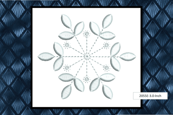 Snowflake-Trilogy-C: A Refined Embroidery Asset for Small Business Branding