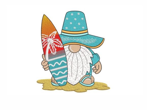 Summer Surfer Gnome Embroidery Design Review