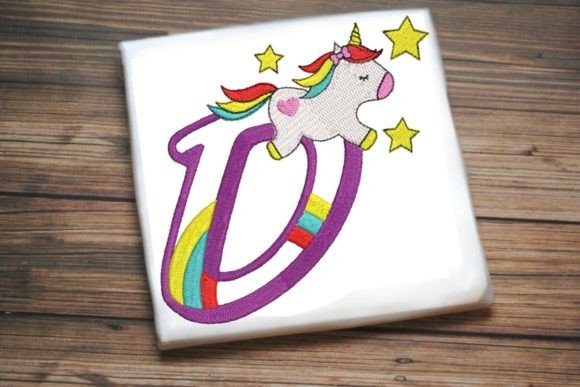Unicorn Rainbow Letter D Review for Embroidery Sellers